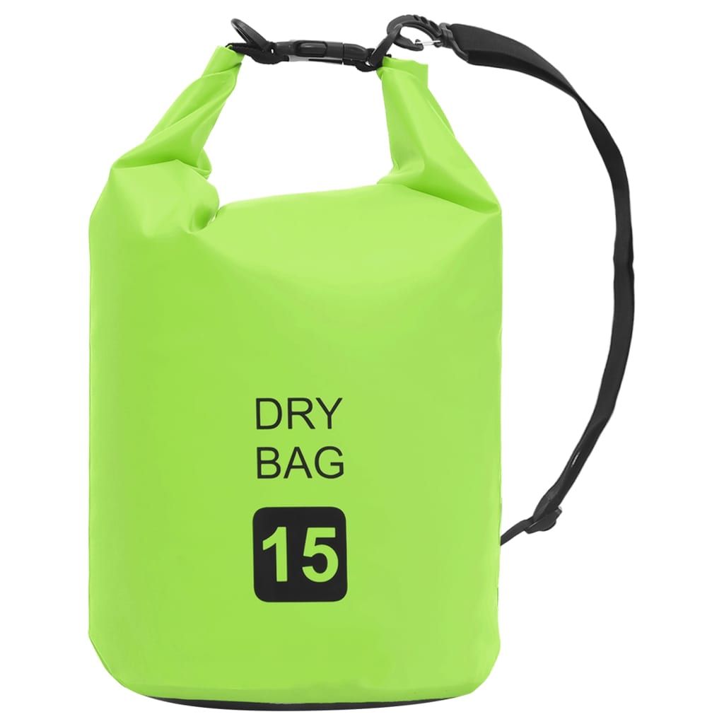 Berkfield Dry Bag Green 15 L PVC