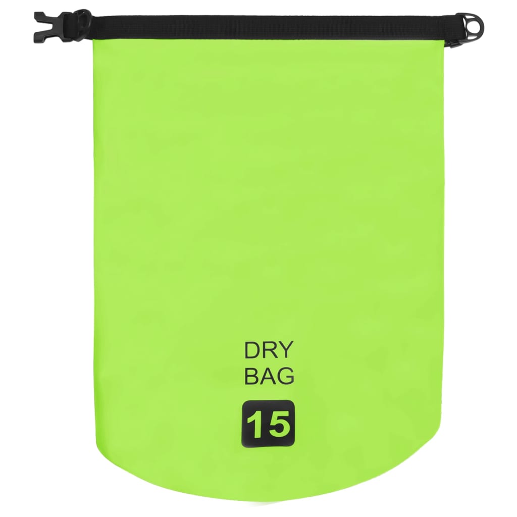 Berkfield Dry Bag Green 15 L PVC