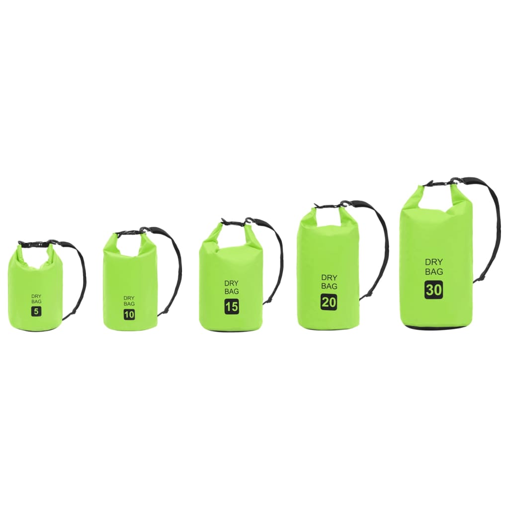Berkfield Dry Bag Green 15 L PVC