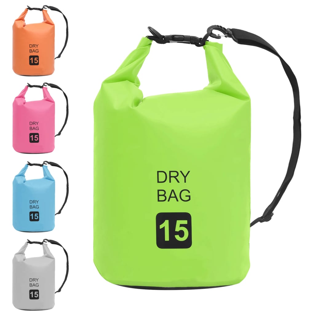 Berkfield Dry Bag Green 15 L PVC