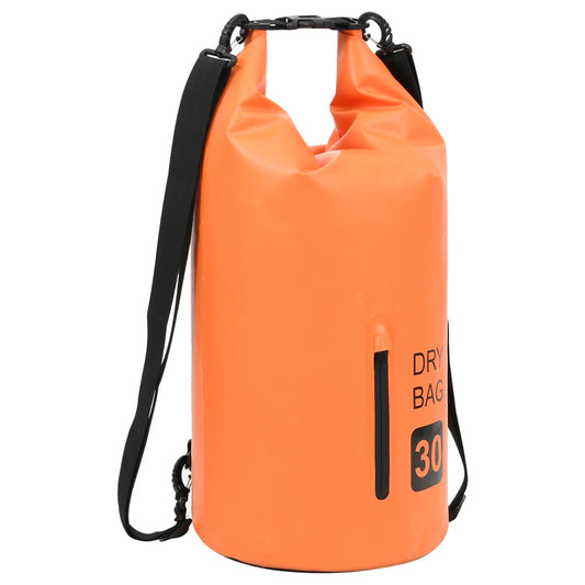 Berkfield Dry Bag with Zipper Orange 30 L PVC
