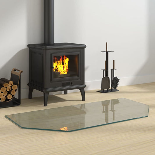 Berkfield Fireplace Glass Plate Hexagon 100x50 cm