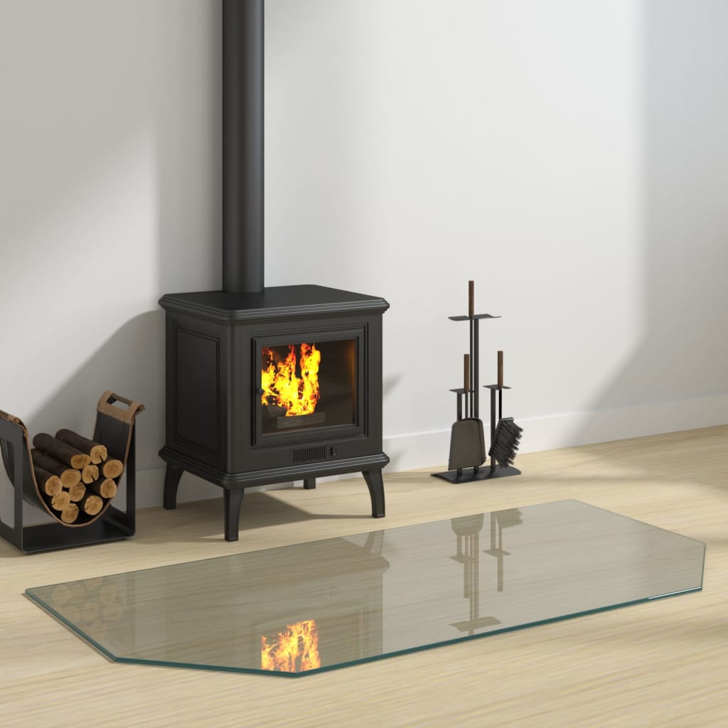 Berkfield Fireplace Glass Plate Hexagon 120x60 cm