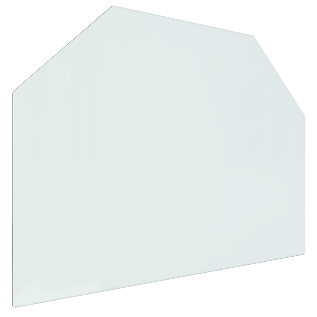 Berkfield Fireplace Glass Plate Hexagon 80x60 cm
