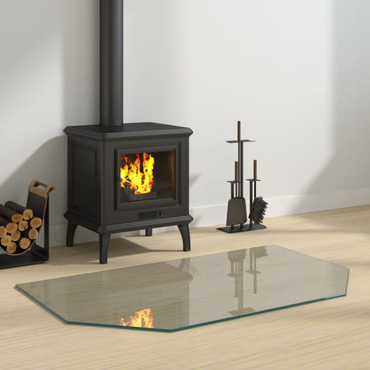 Berkfield Fireplace Glass Plate Hexagon 100x60 cm
