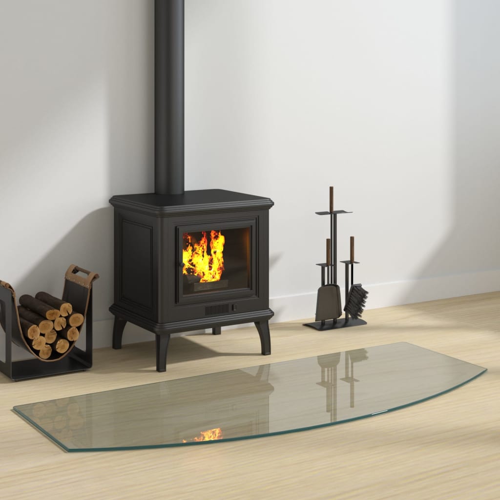 Berkfield Fireplace Glass Plate 120x50 cm