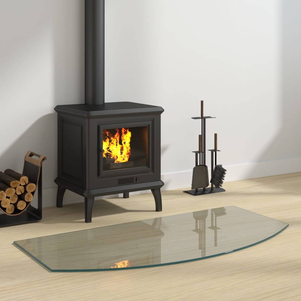 Berkfield Fireplace Glass Plate 100x50 cm