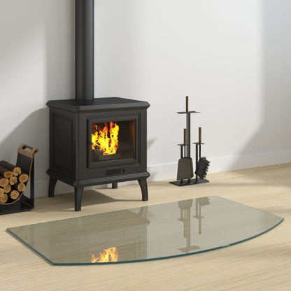 Berkfield Fireplace Glass Plate 100x60 cm
