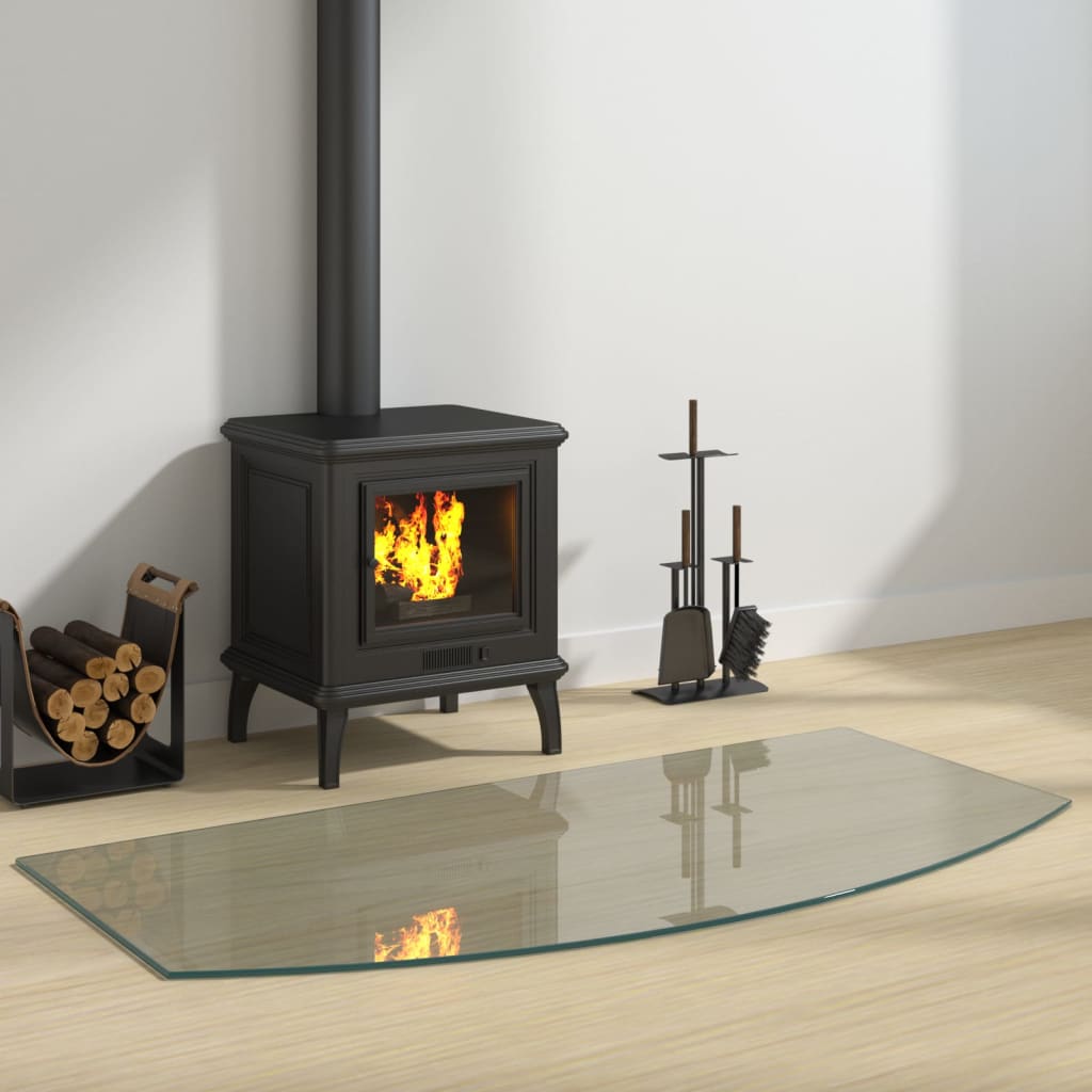 Berkfield Fireplace Glass Plate 120x60 cm