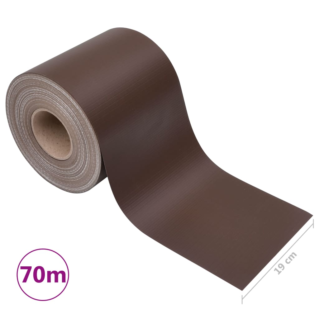 Berkfield Garden Privacy Screen PVC 70x0.19 m Brown