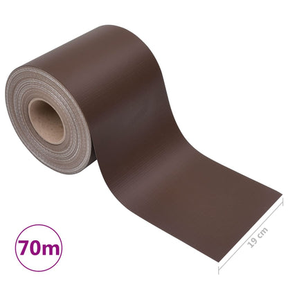 Berkfield Garden Privacy Screen PVC 70x0.19 m Brown