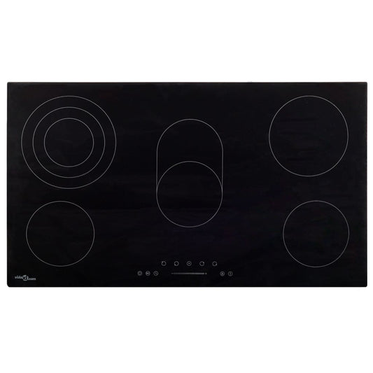 Berkfield Ceramic Hob with 5 Burners Touch Control 77 cm 8500 W