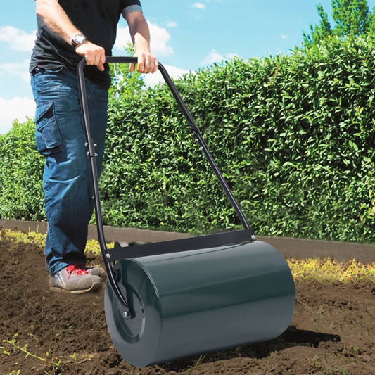 Berkfield Lawn Roller Green and Black 63 cm 50 L