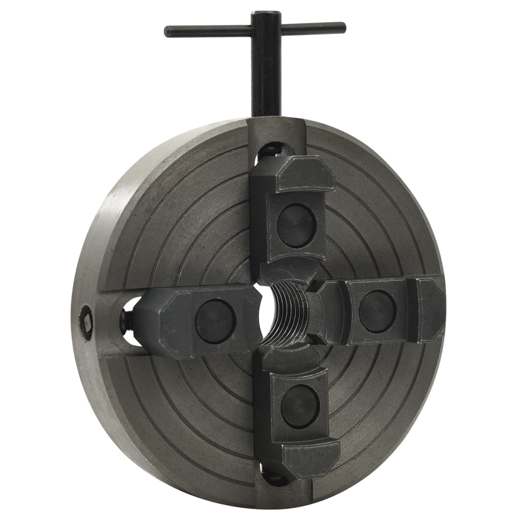 Berkfield 4 Jaw Wood Chuck with M33 Connection Steel Black 150x63 mm