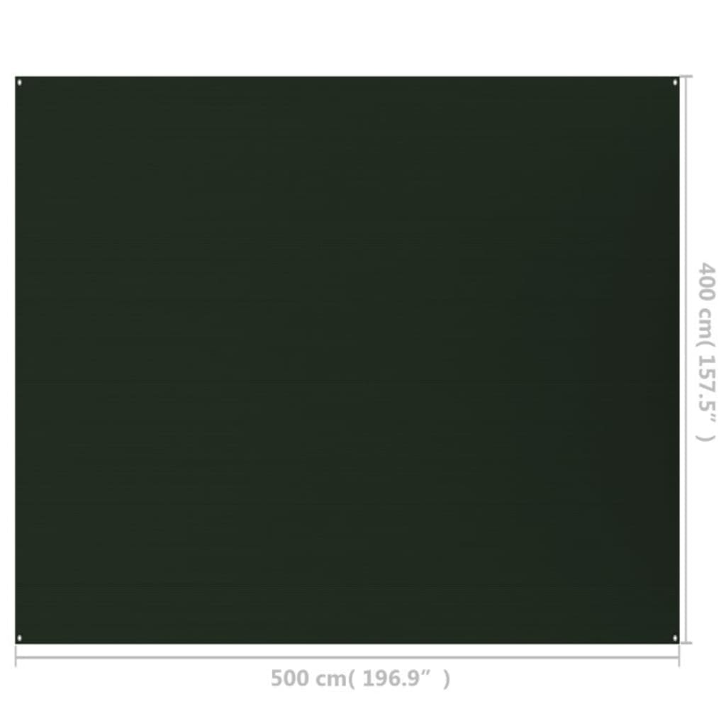 Berkfield Tent Carpet 400x500 cm Dark Green HDPE
