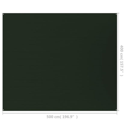 Berkfield Tent Carpet 400x500 cm Dark Green HDPE