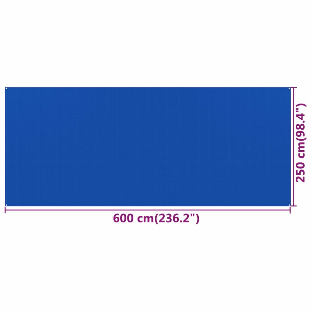 Berkfield Tent Carpet 250x600 cm Blue HDPE