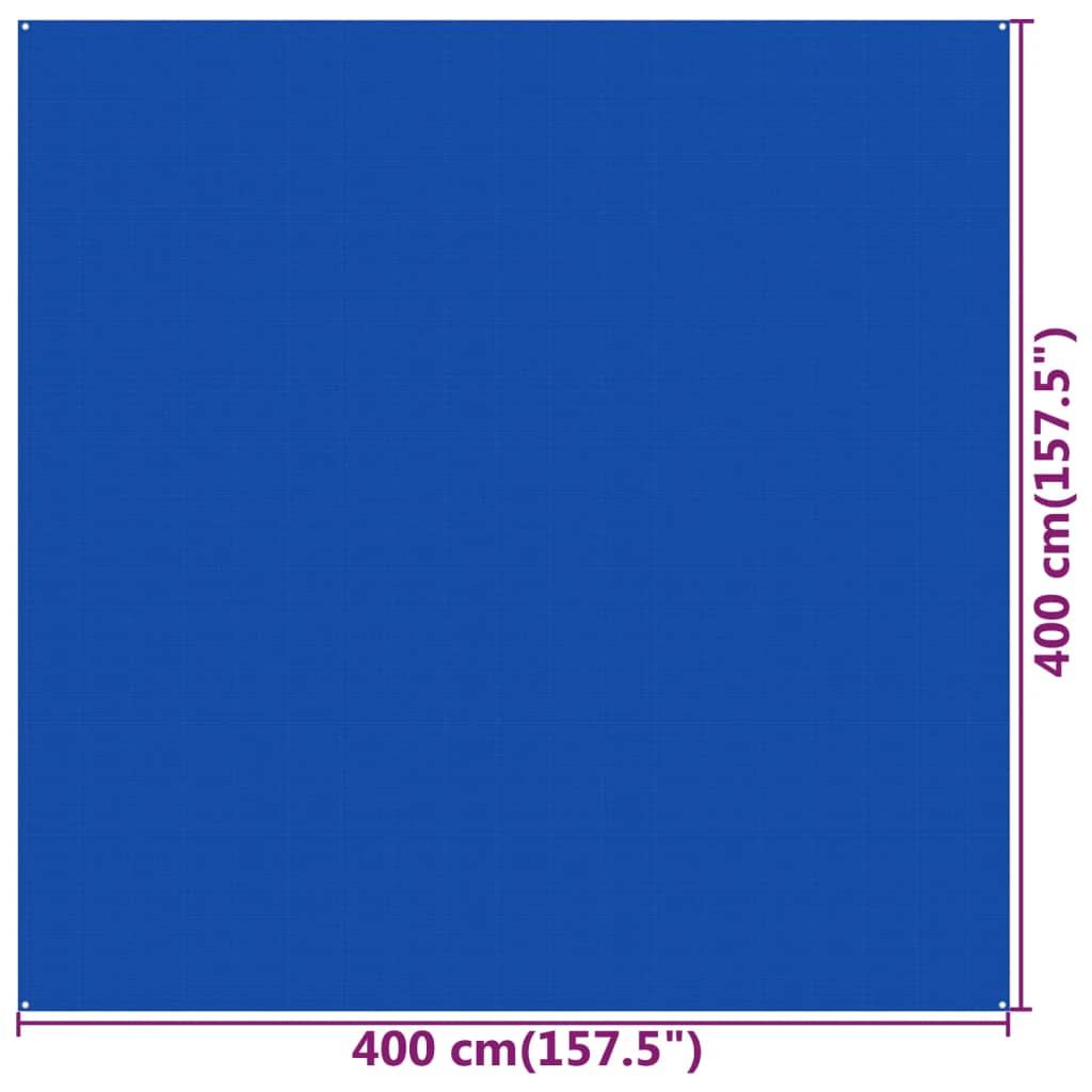 Berkfield Tent Carpet 400x400 cm Blue HDPE