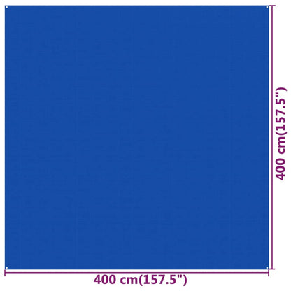Berkfield Tent Carpet 400x400 cm Blue HDPE