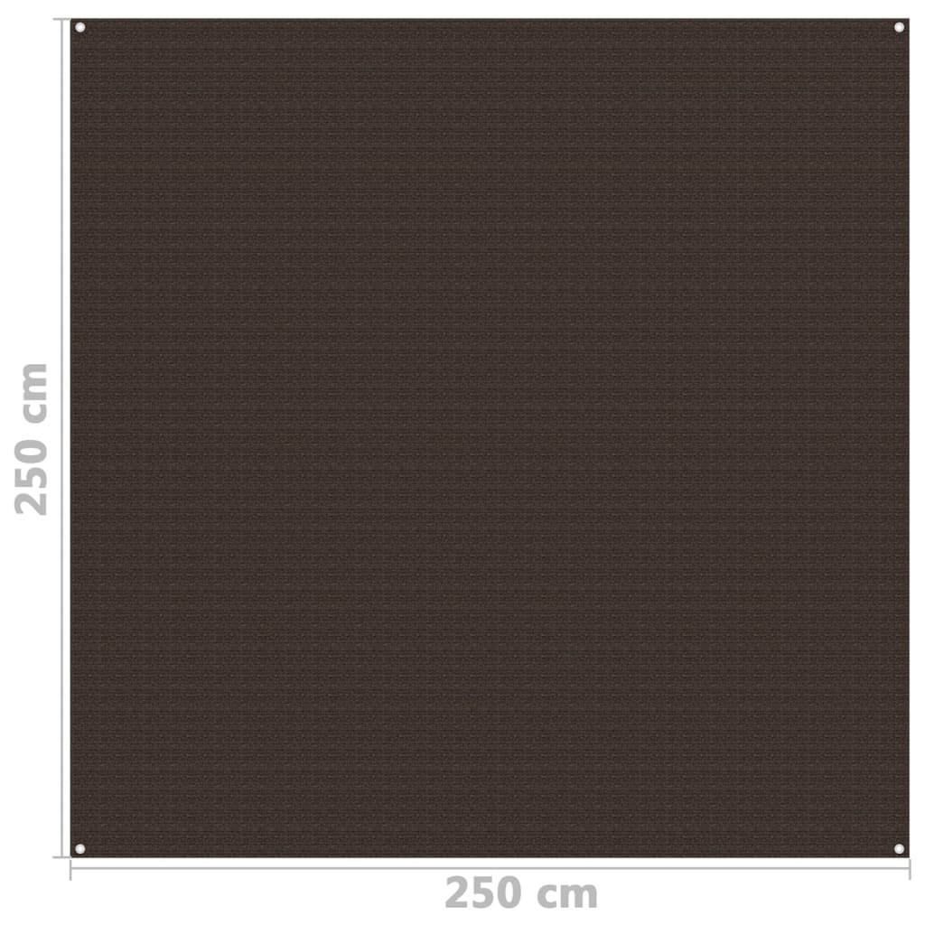 Berkfield Tent Carpet 250x250 cm Brown