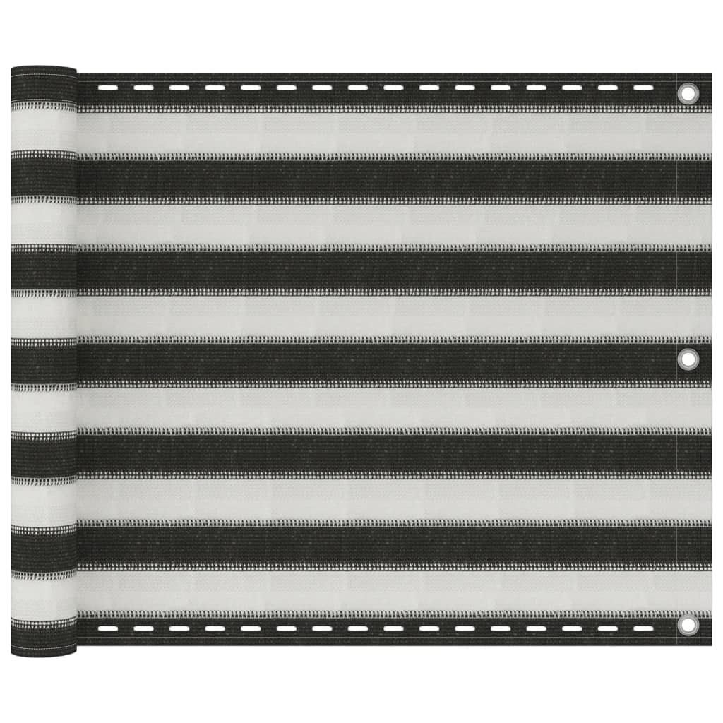 Berkfield Balcony Screen HDPE 75x500 cm Anthracite and White
