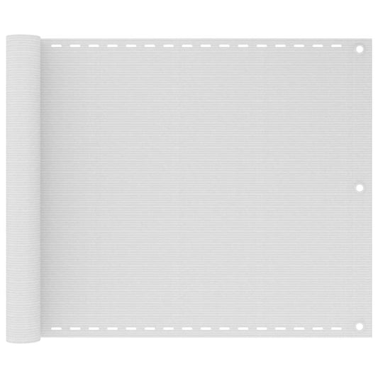 Berkfield Balcony Screen White 75x500 cm HDPE