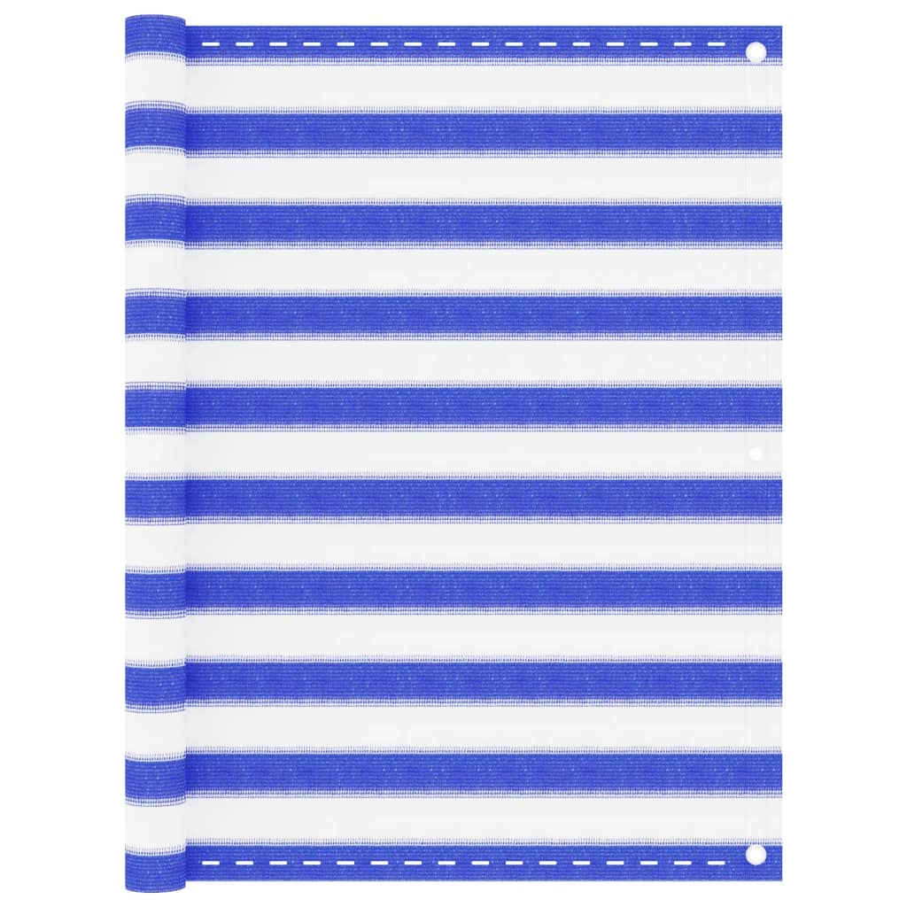 Berkfield Balcony Screen Blue and White 120x600 cm HDPE