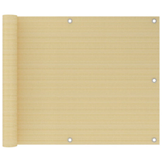 Berkfield Balcony Screen Beige 75x300 cm HDPE