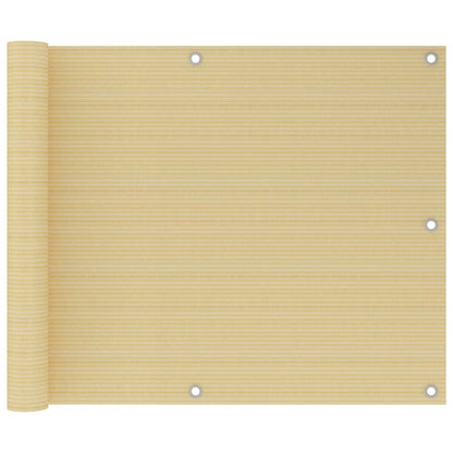 Berkfield Balcony Screen Beige 75x600 cm HDPE