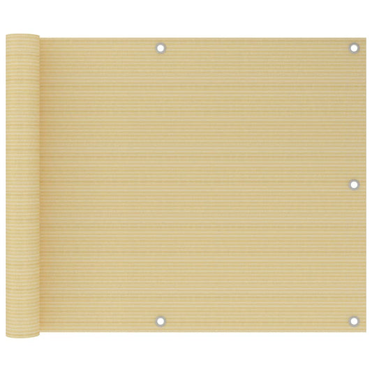 Berkfield Balcony Screen Beige 75x600 cm HDPE