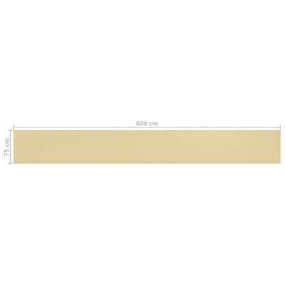 Berkfield Balcony Screen Beige 75x600 cm HDPE
