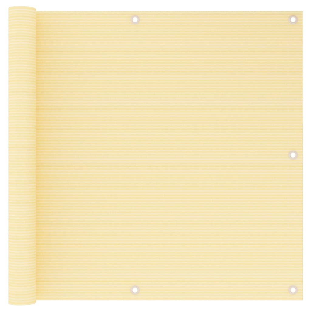 Berkfield Balcony Screen Beige 90x400 cm HDPE