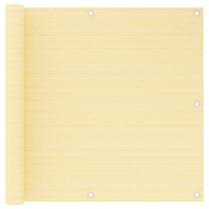 Berkfield Balcony Screen Beige 90x400 cm HDPE