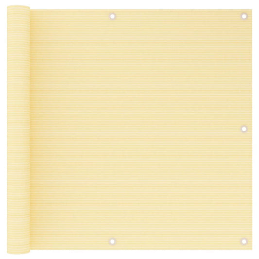 Berkfield Balcony Screen Beige 90x500 cm HDPE