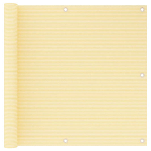 Berkfield Balcony Screen Beige 90x600 cm HDPE
