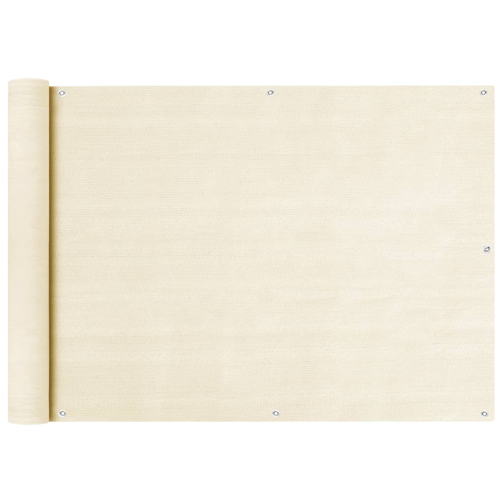 Berkfield Balcony Screen Cream 75x300 cm HDPE