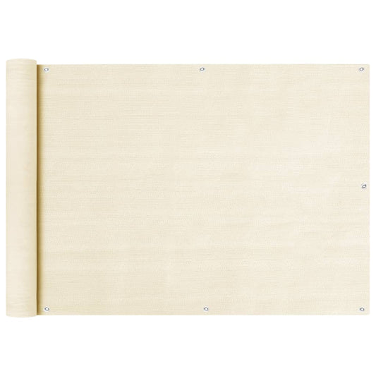 Berkfield Balcony Screen Cream 75x400 cm HDPE