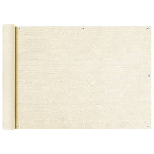 Berkfield Balcony Screen Cream 75x600 cm HDPE