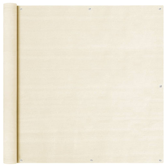 Berkfield Balcony Screen Cream 120x400 cm HDPE