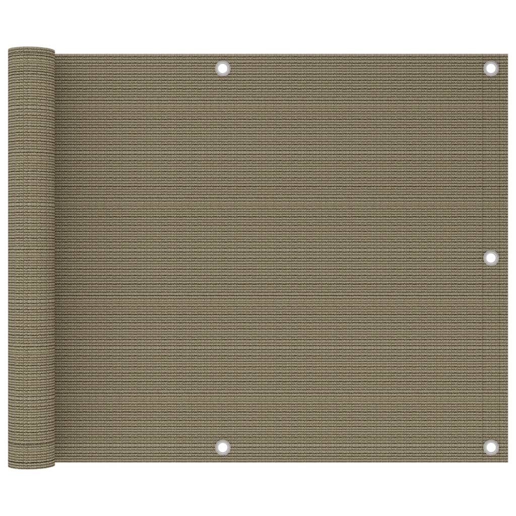 Berkfield Balcony Screen Taupe 75x500 cm HDPE