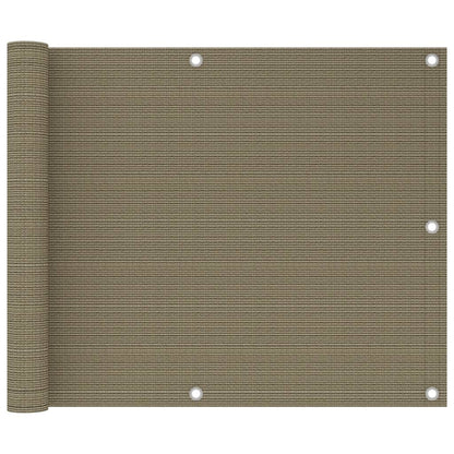 Berkfield Balcony Screen Taupe 75x500 cm HDPE
