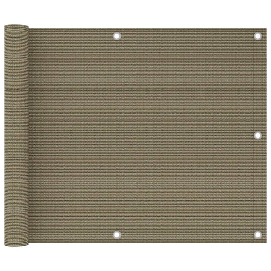 Berkfield Balcony Screen Taupe 75x500 cm HDPE