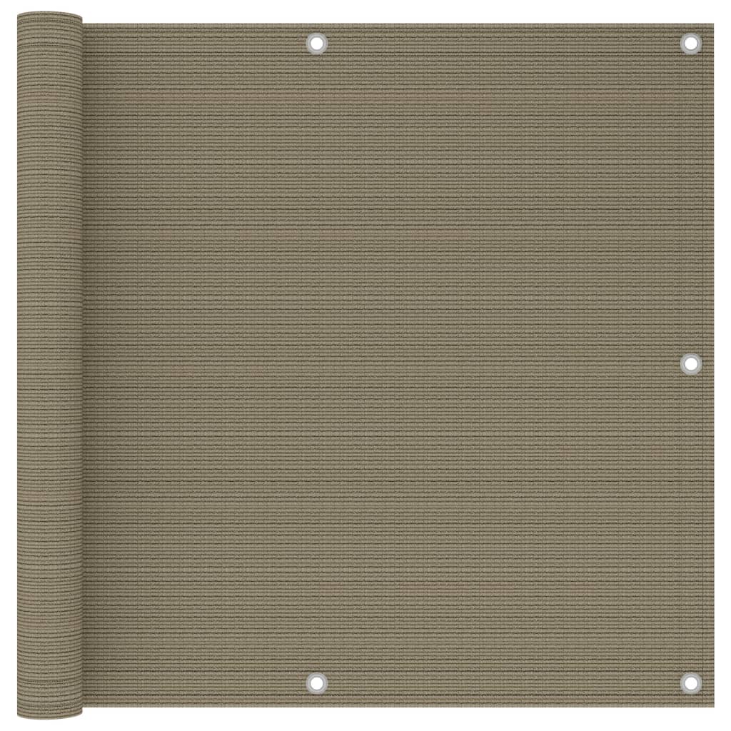 Berkfield Balcony Screen Taupe 90x300 cm HDPE