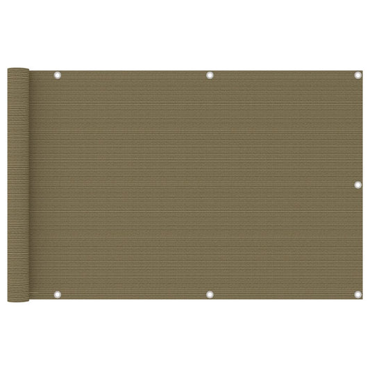 Berkfield Balcony Screen Taupe 90x400 cm HDPE