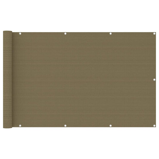 Berkfield Balcony Screen Taupe 120x400 cm HDPE