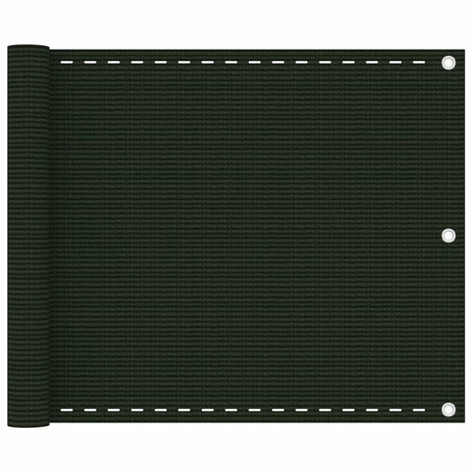 Berkfield Balcony Screen Dark Green 75x500 cm HDPE