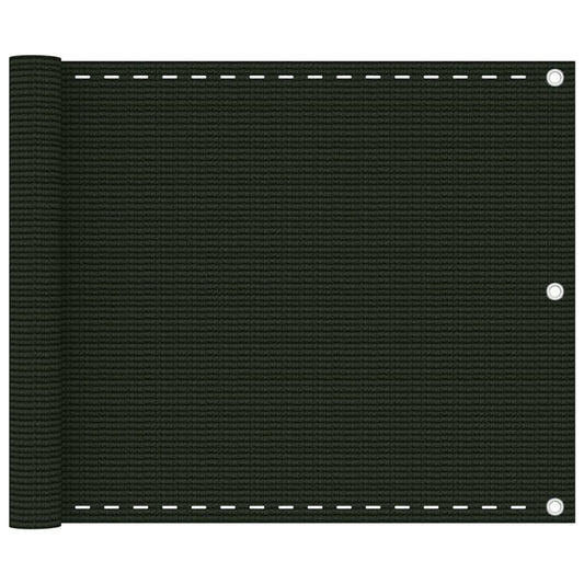 Berkfield Balcony Screen Dark Green 75x600 cm HDPE