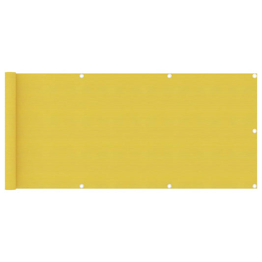Berkfield Balcony Screen Yellow 75x500 cm HDPE