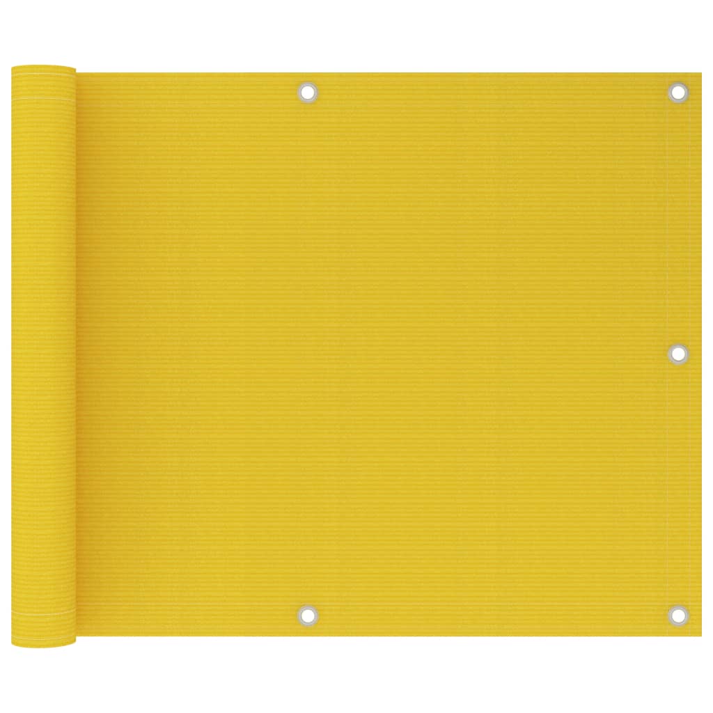 Berkfield Balcony Screen Yellow 75x600 cm HDPE