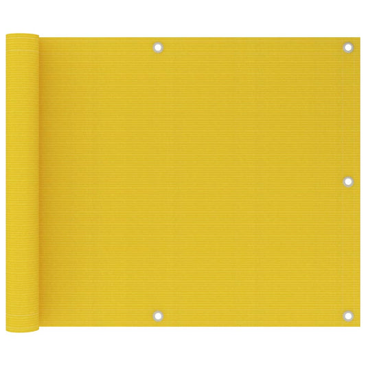 Berkfield Balcony Screen Yellow 75x600 cm HDPE